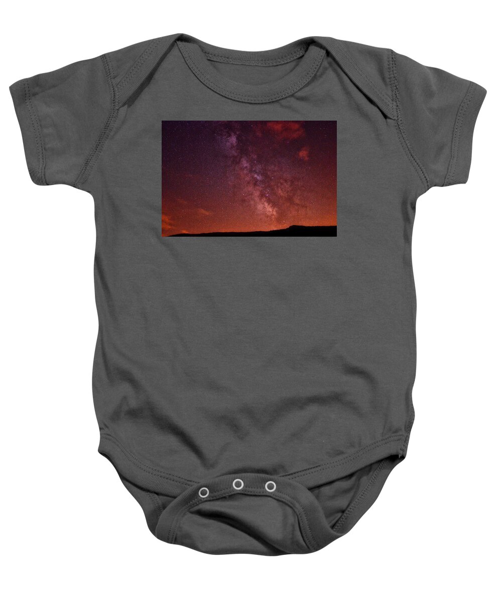 France Baby Onesie featuring the photograph Magenta Milky Way France by Lawrence Knutsson