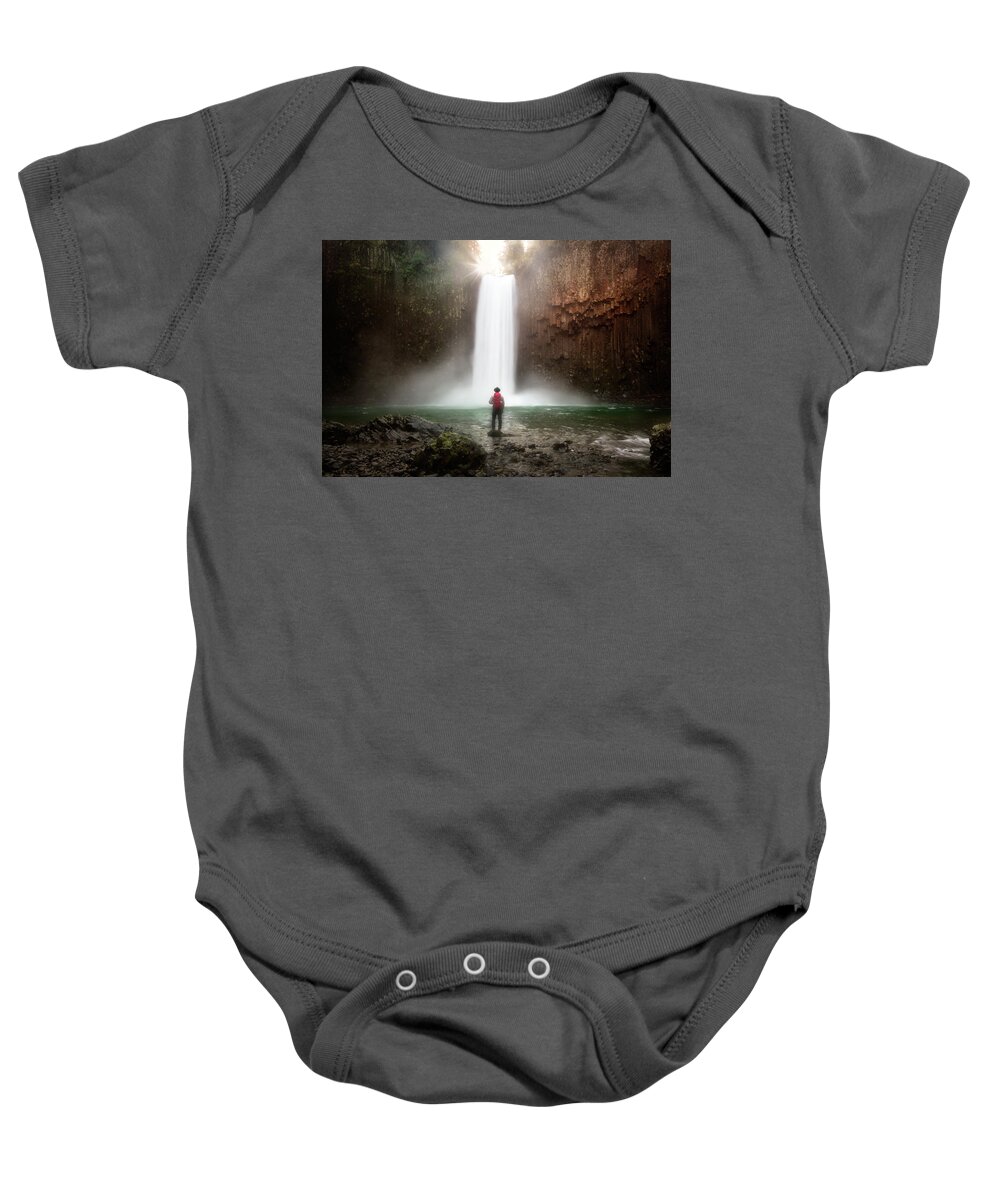 Abiqua Falls Baby Onesie featuring the photograph Magic Moment by Nicki Frates