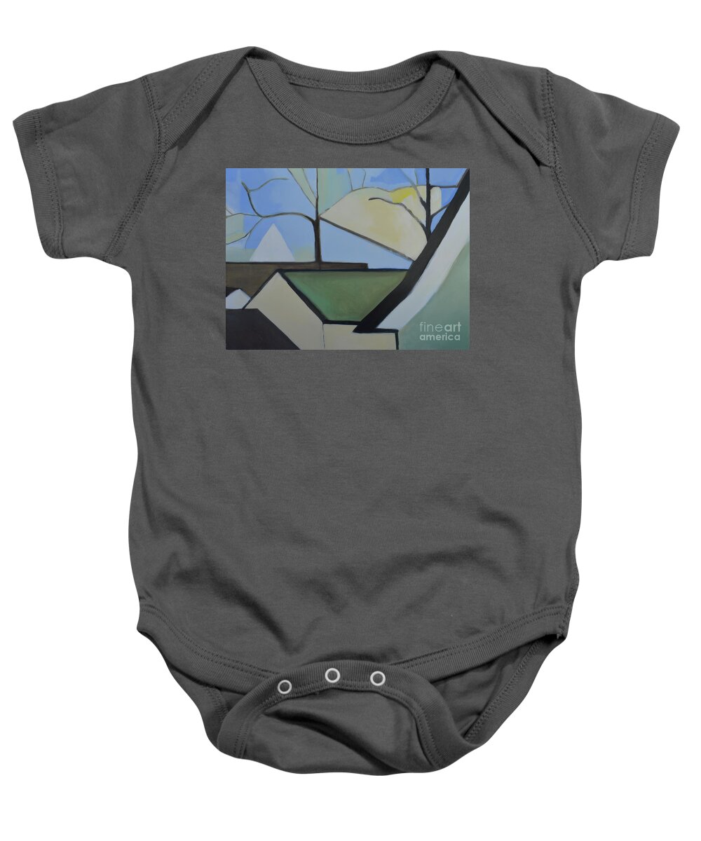 Bogota Nj Baby Onesie featuring the painting Maplewood by Ron Erickson