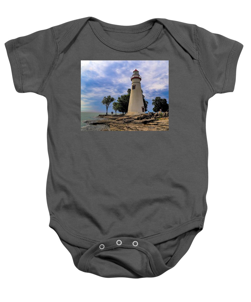 Lake Baby Onesie featuring the photograph Marblehead Lighthouse by Kevin Craft