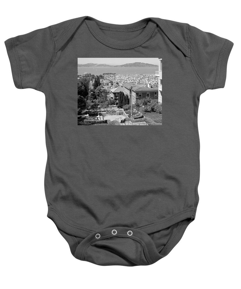 Marina District Baby Onesie featuring the photograph Marina District San Francisco Bay California by Kathy Anselmo