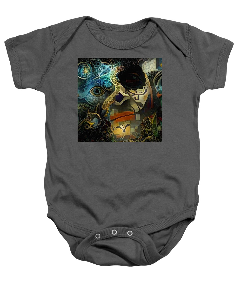 Painting Baby Onesie featuring the digital art Masquerade by Bruce Rolff