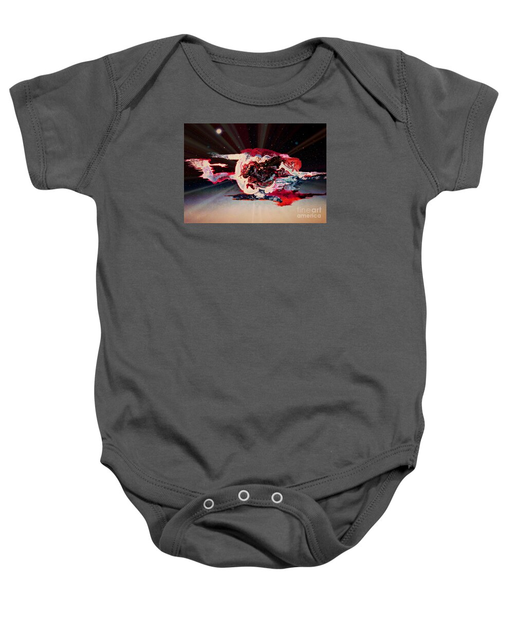 World Baby Onesie featuring the painting Melting World by David Neace