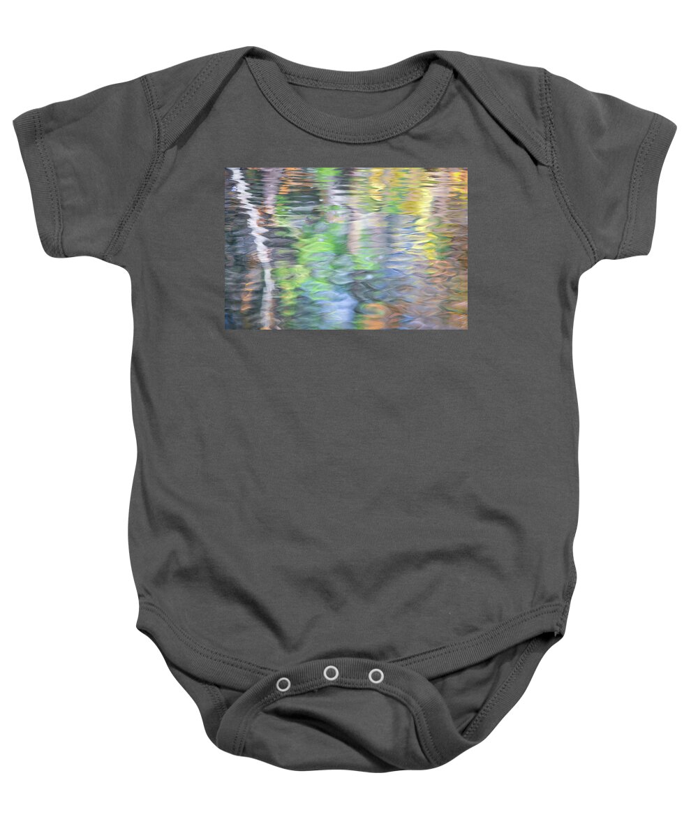Yosemite Baby Onesie featuring the photograph Merced River Reflections 9 by Larry Marshall