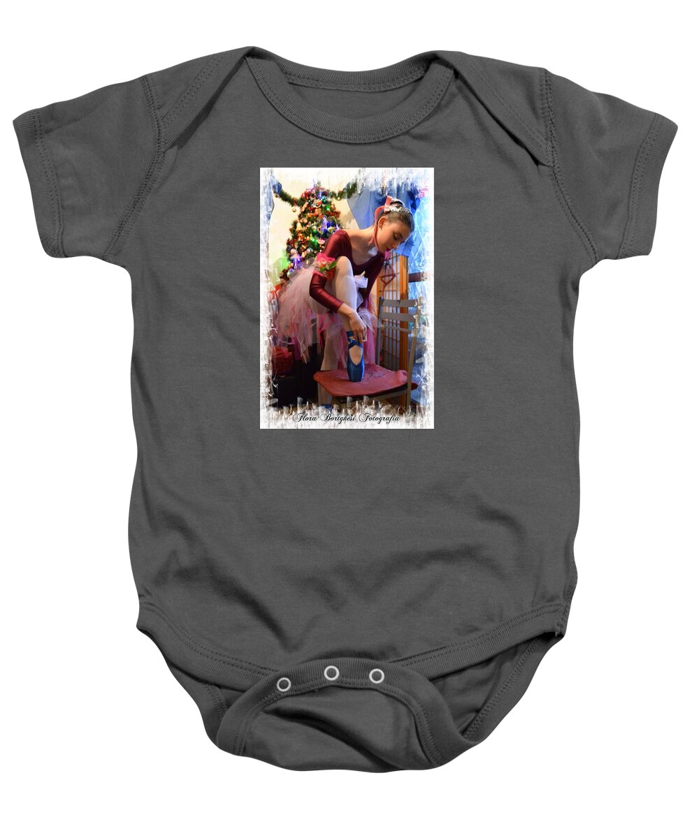 Blue Baby Onesie featuring the photograph Merry are those with blue shoes by Judith Desrosiers