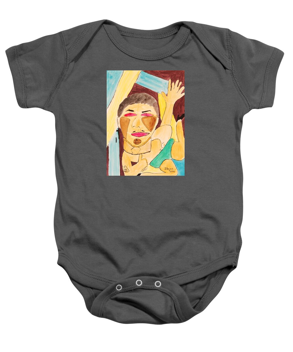 Gouache Baby Onesie featuring the pastel Metro Beauty by Jose Rojas