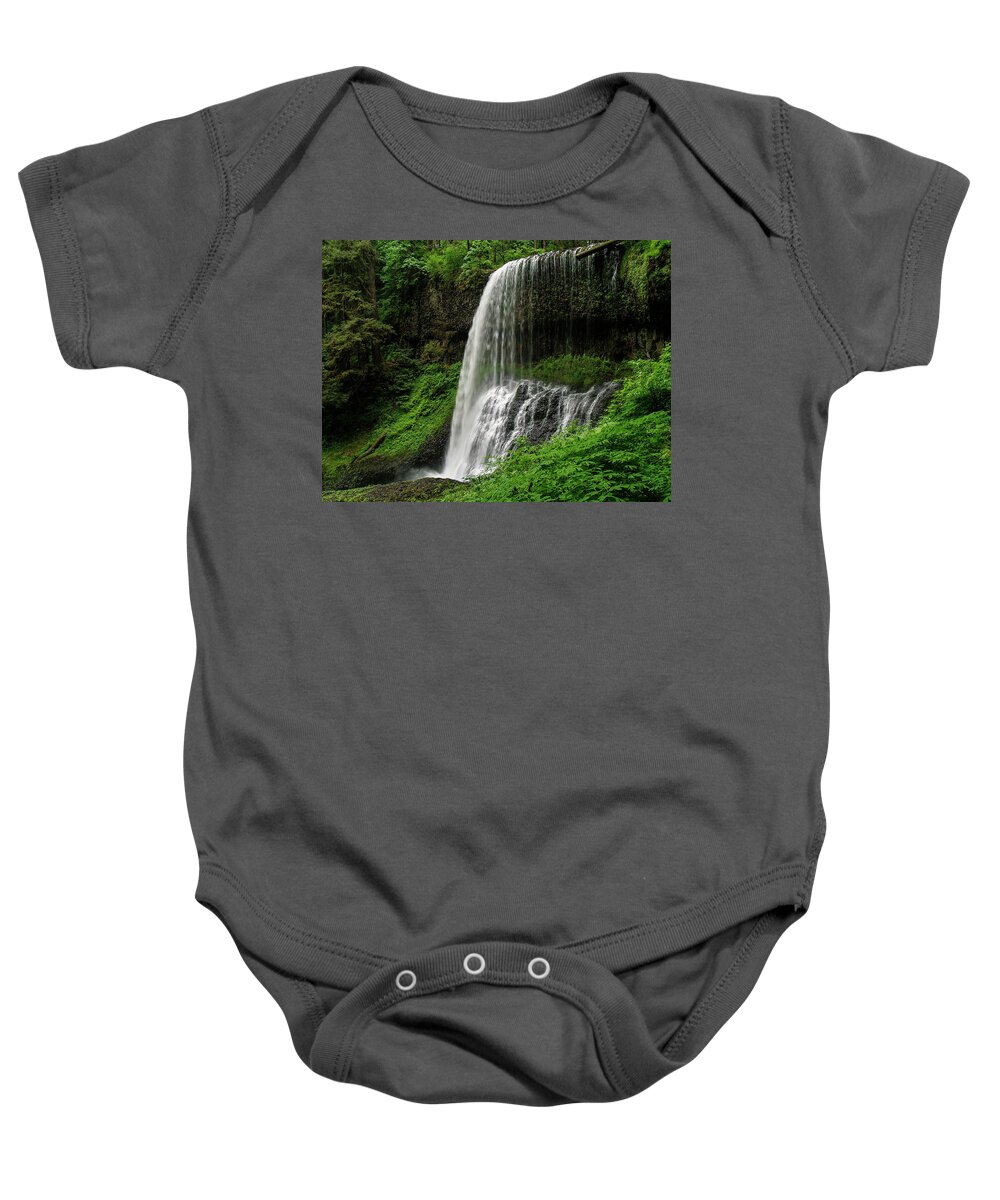 Oregon Baby Onesie featuring the photograph Middle Falls by Steven Clark