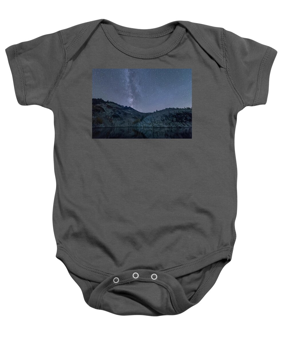 Enchantments Baby Onesie featuring the digital art Milky Way at the Enchantments by Michael Lee