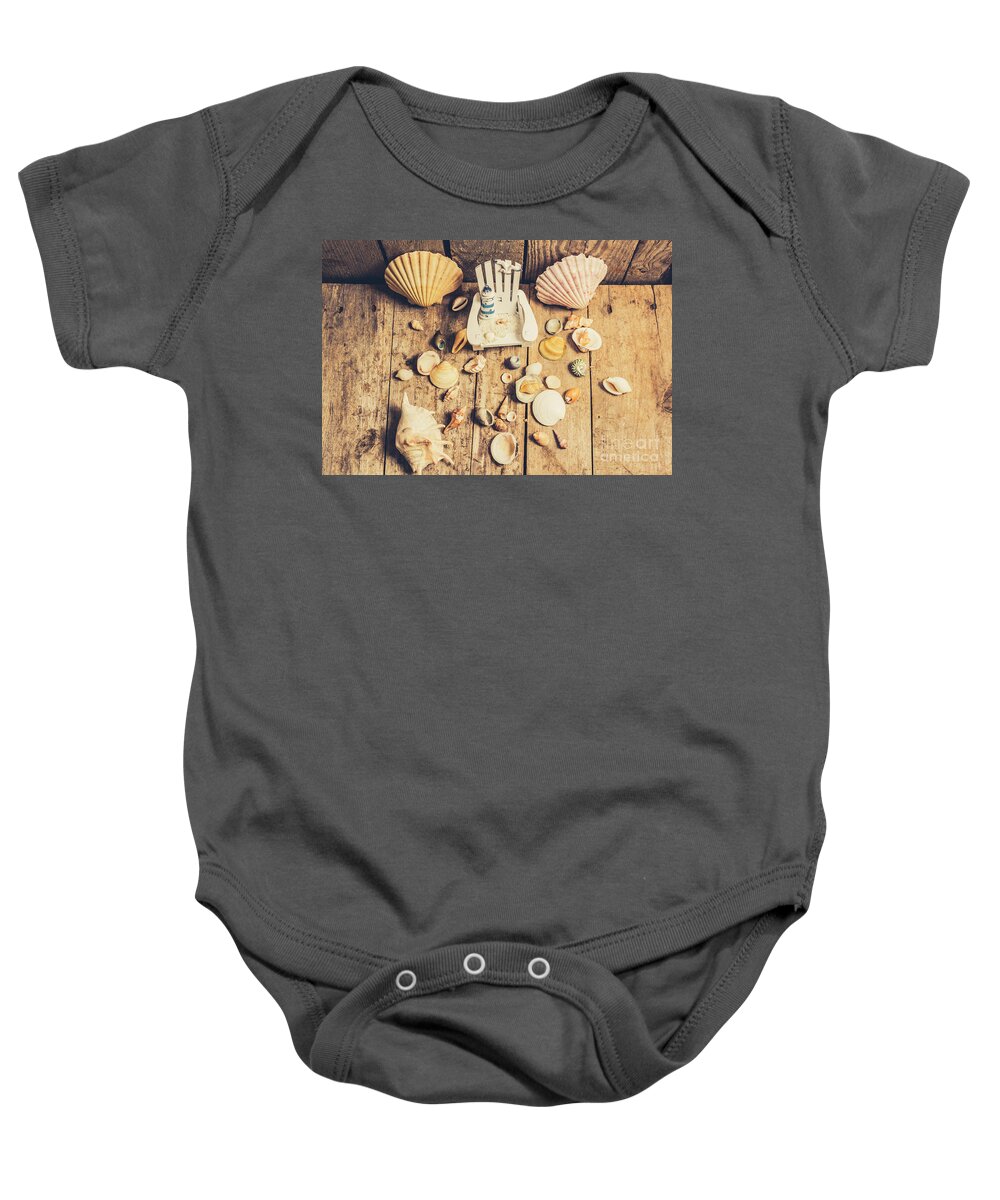 Maritime Baby Onesie featuring the photograph Miniature sea escape by Jorgo Photography