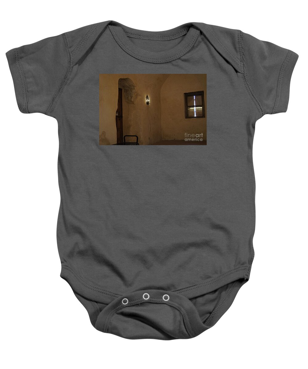 Mission Concepcion Baby Onesie featuring the photograph Mission Concepcion. Cell. by Elena Perelman