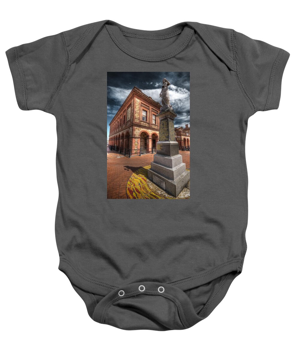 Architecture Baby Onesie featuring the photograph Monumental by Wayne Sherriff