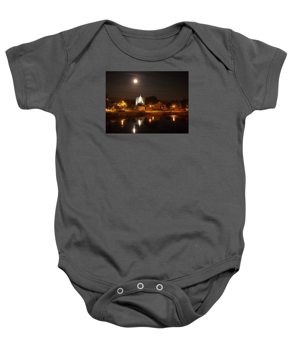 Moon Baby Onesie featuring the photograph Moon town by Lukasz Ryszka