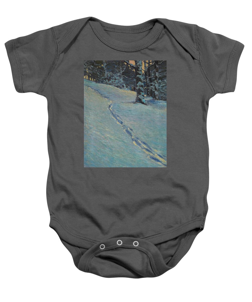 20th Century Art Baby Onesie featuring the painting Morning after Snow, High Park by James Edward Hervey MacDonald