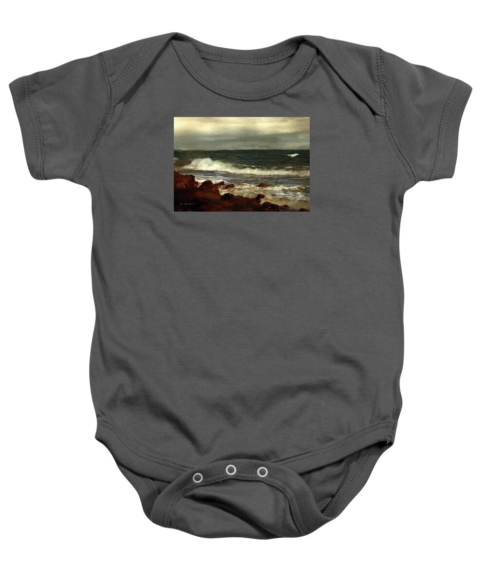 Landscape Baby Onesie featuring the painting Morning After the Storm by RC DeWinter