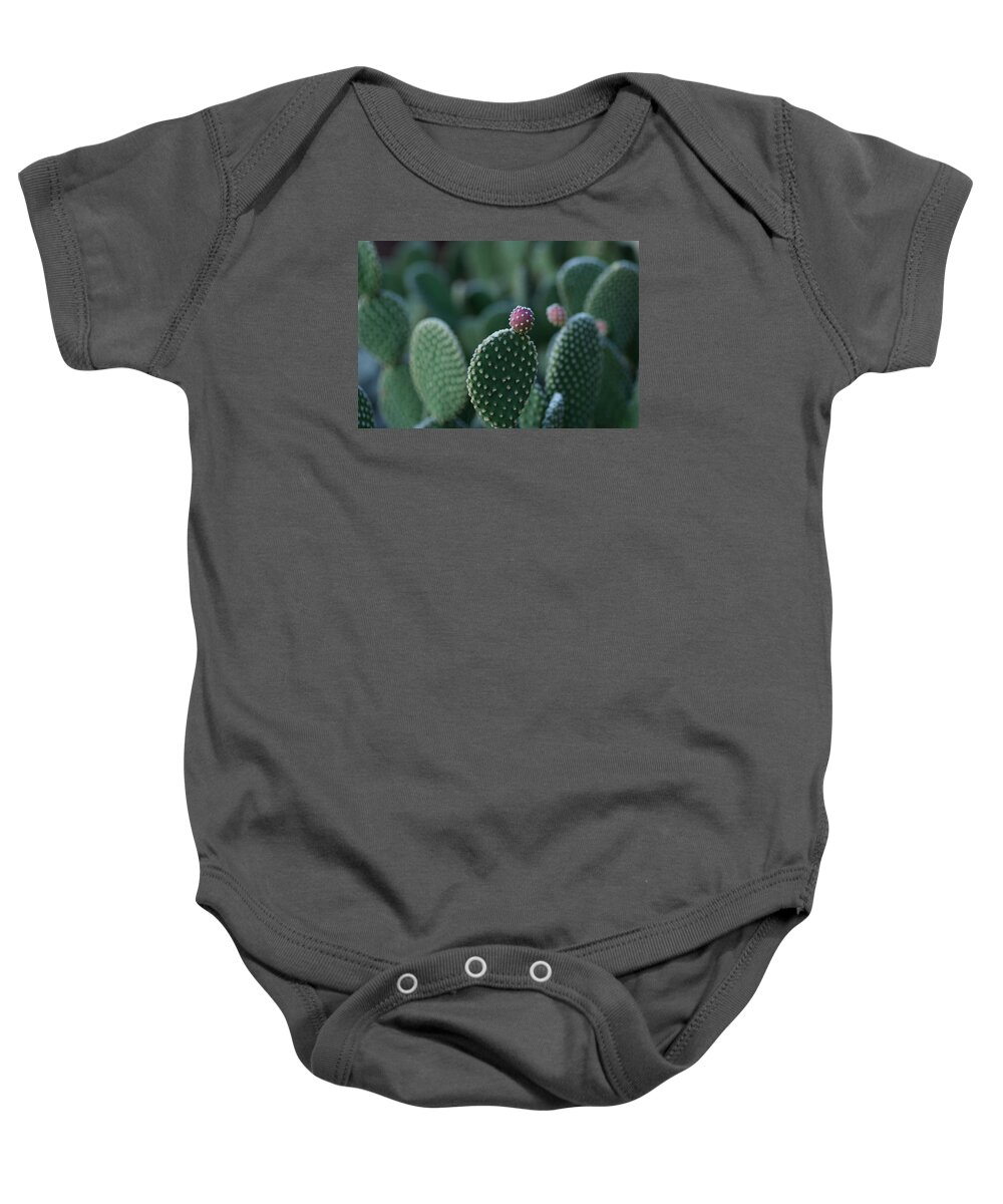 Cactus Baby Onesie featuring the photograph Morning Cactus by Michael McGowan
