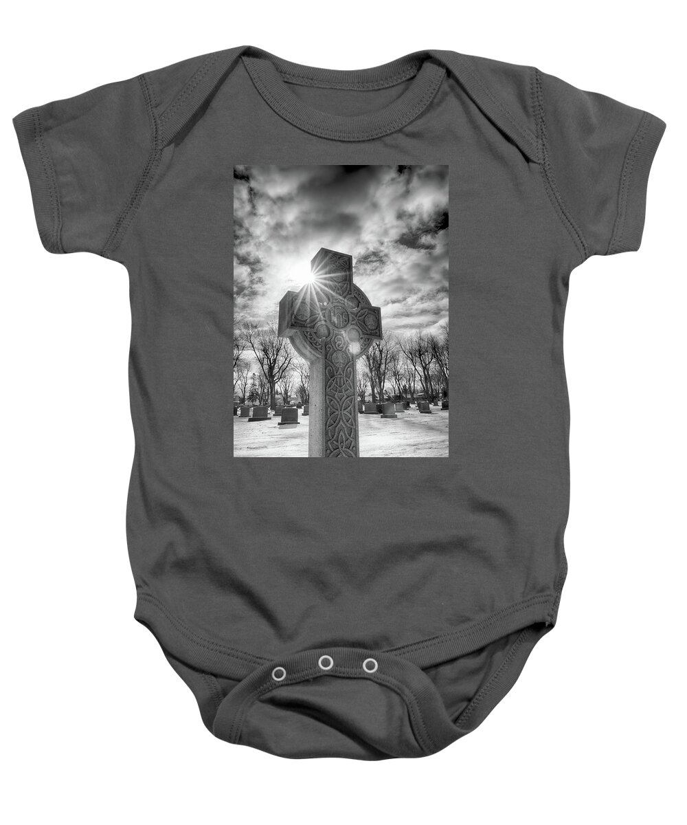 Guy Whiteley Photography Baby Onesie featuring the photograph Morning Cross by Guy Whiteley