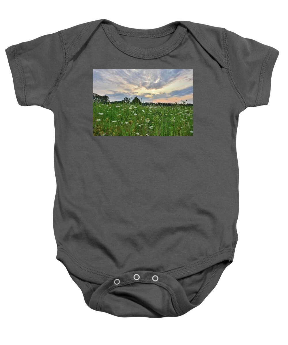 Sunflowers Baby Onesie featuring the photograph Morning Sky over Pleasant Valley by Ray Mathis