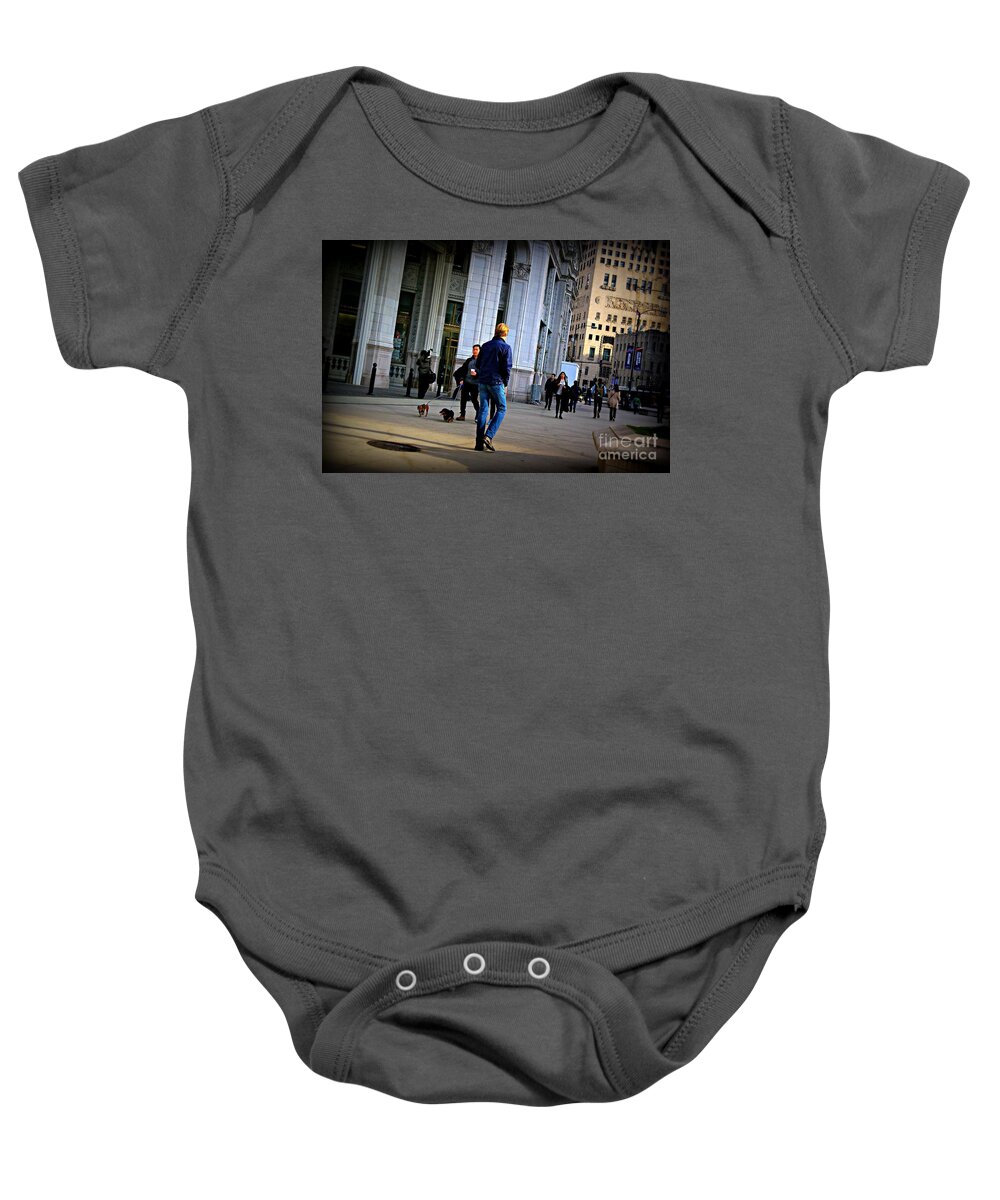 America Baby Onesie featuring the photograph Morning Vibe - City of Chicago by Frank J Casella