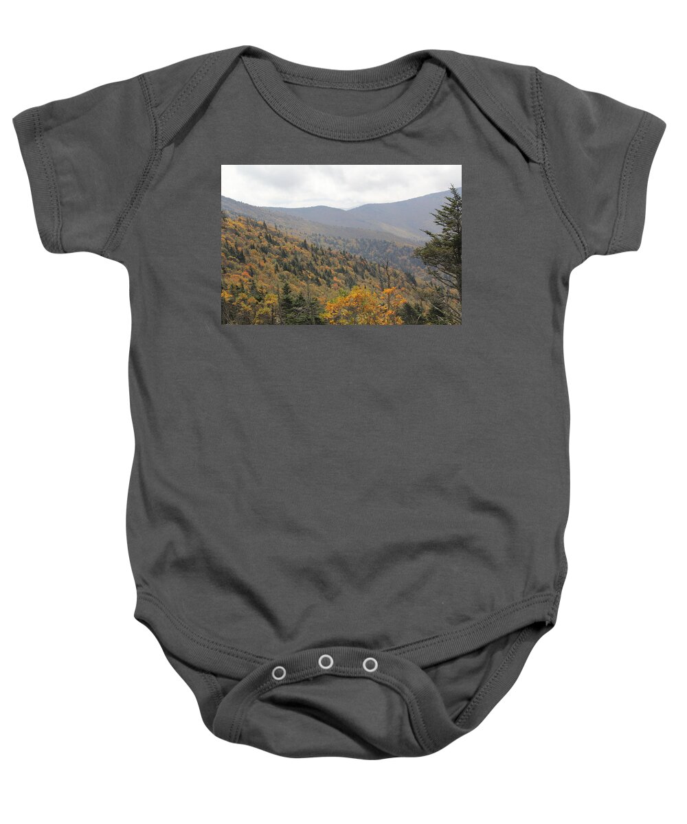 Mountains Baby Onesie featuring the photograph Mountain Side Long View by Allen Nice-Webb