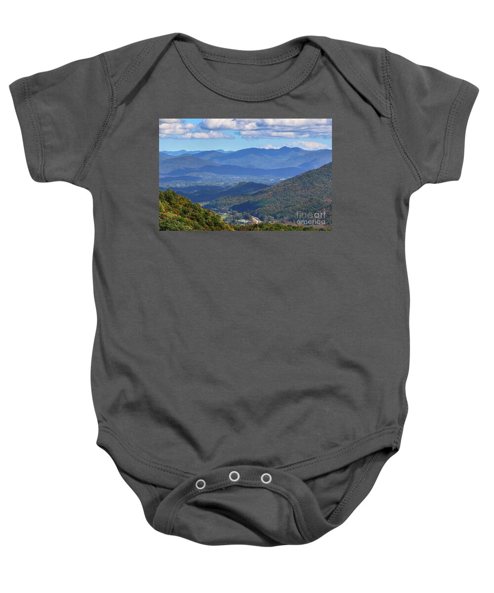 Mountain Baby Onesie featuring the photograph Mountain View by Tom Claud