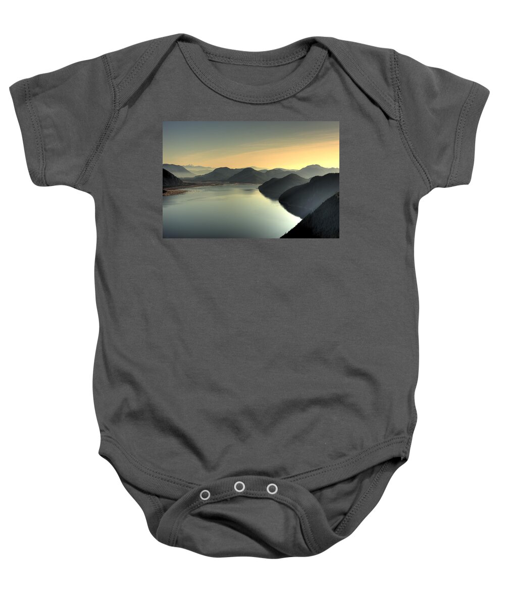 Vancouver Bc Canada Mountains Beautiful British Columbia Water L Baby Onesie featuring the photograph Mountains of Beautiful British Columbia by Paul W Sharpe Aka Wizard of Wonders