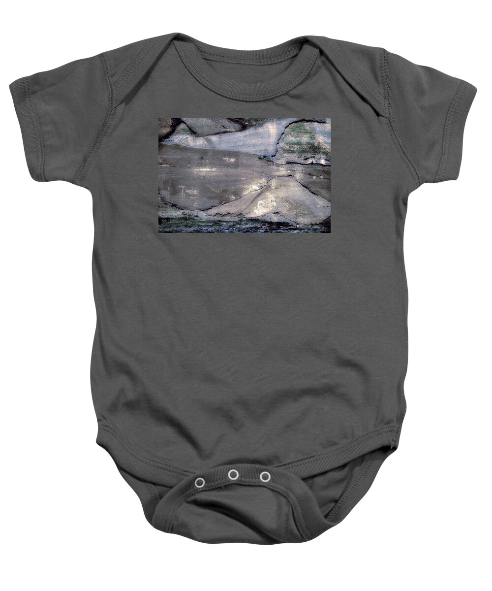 Abstract Baby Onesie featuring the photograph Mountains to the Sea Abstract by Gray Artus