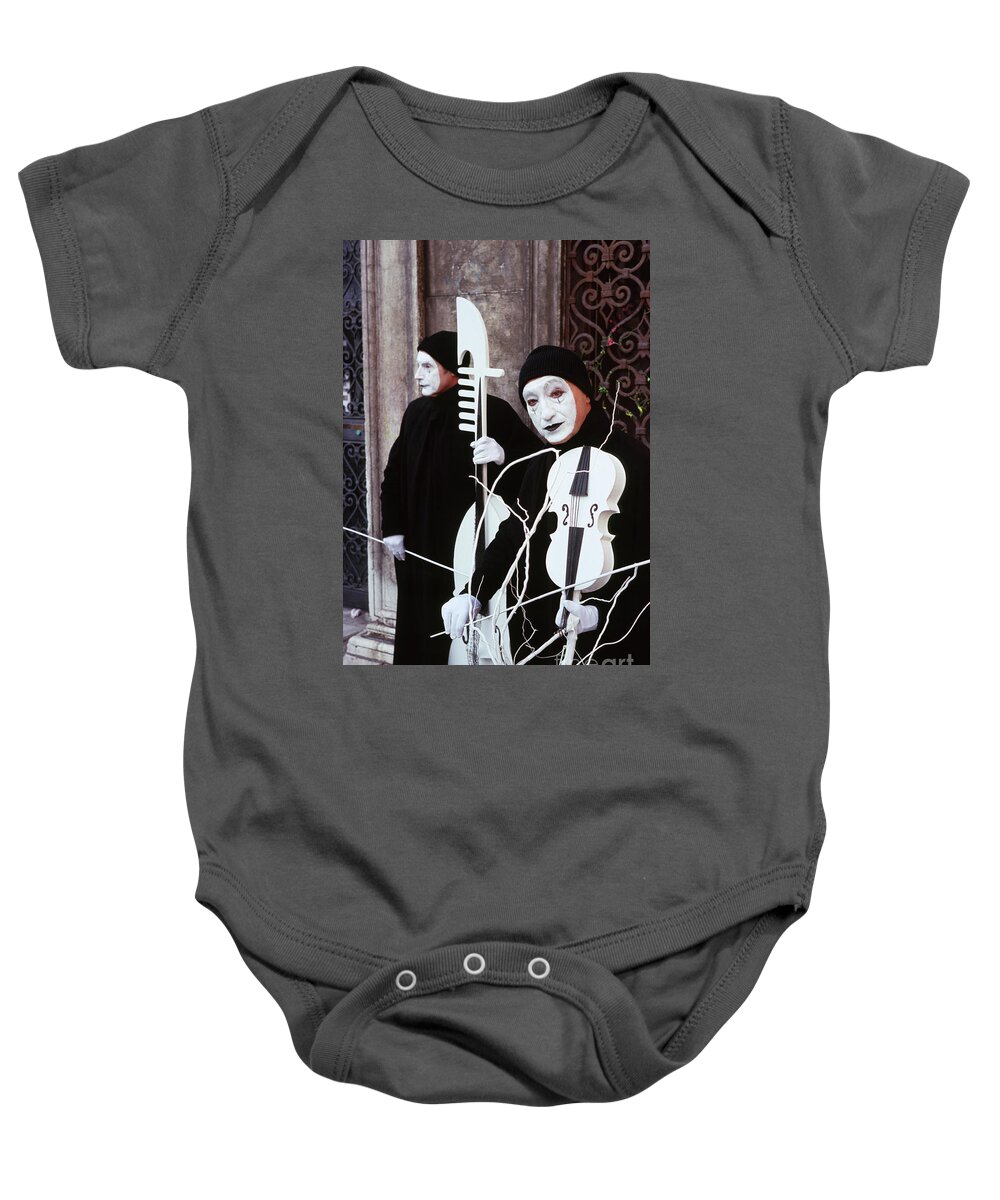 Musicians Baby Onesie featuring the photograph Musicians canevale by Riccardo Mottola