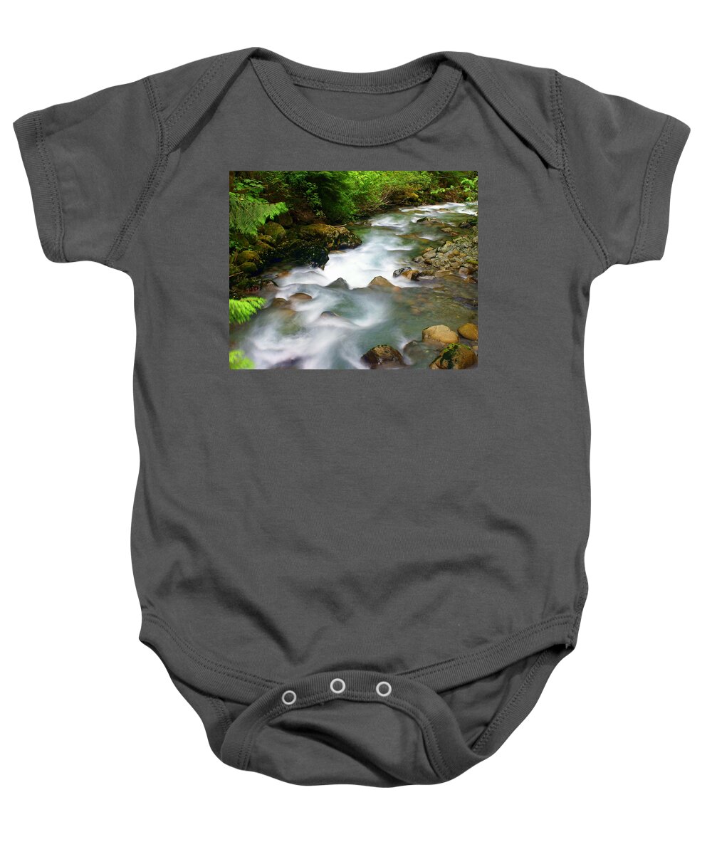 Creek Baby Onesie featuring the photograph Mystic Creek by Marty Koch