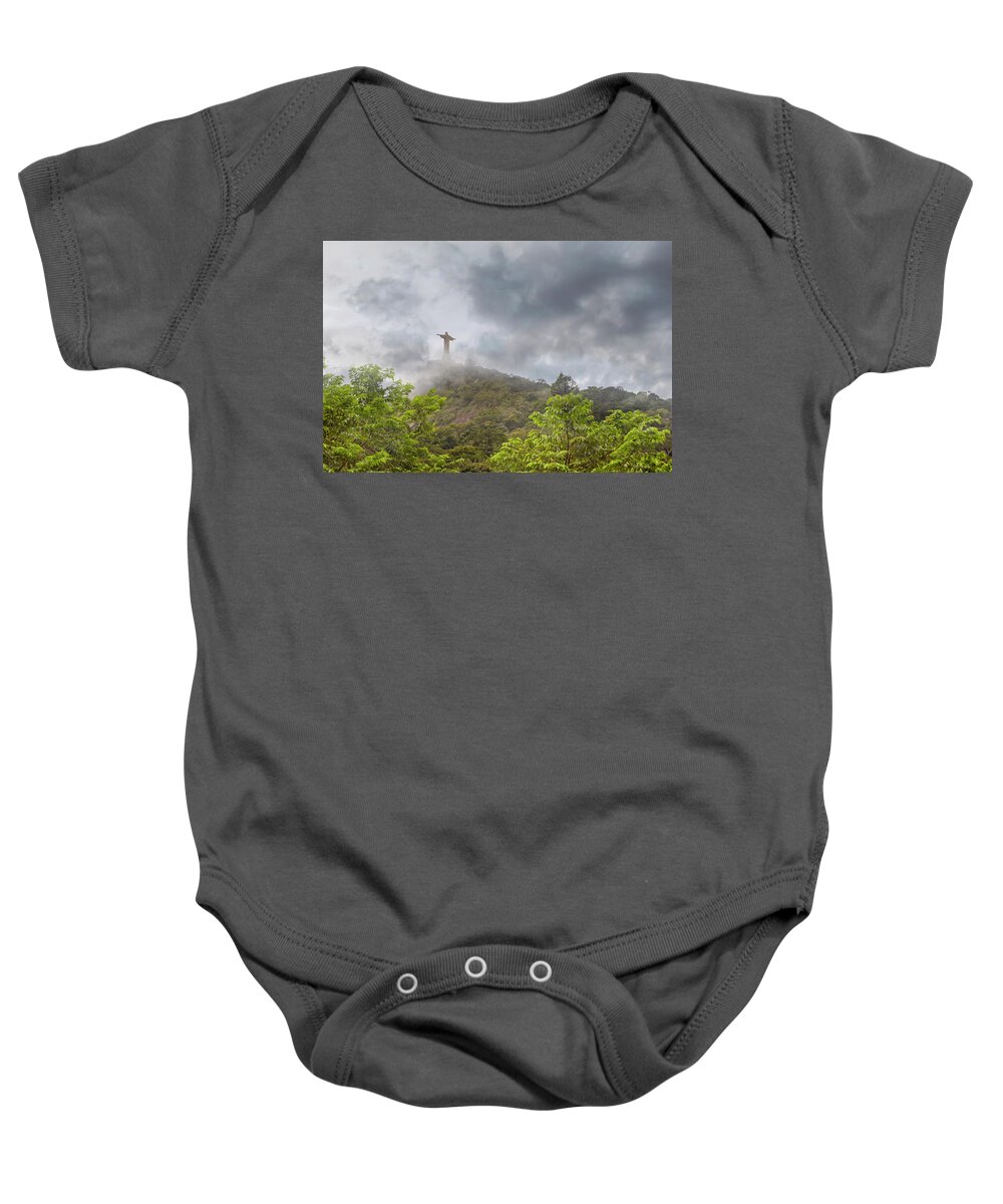 Christ The Redeemer Baby Onesie featuring the photograph Mystical Moment by Jill Love