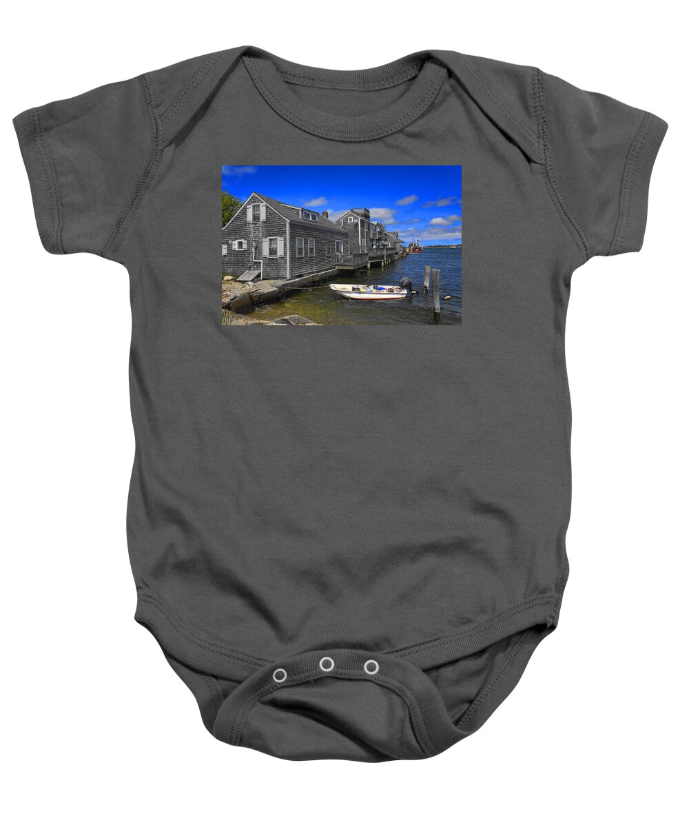 Nantucket Baby Onesie featuring the photograph Nantucket Harbor Series 54 by Carlos Diaz