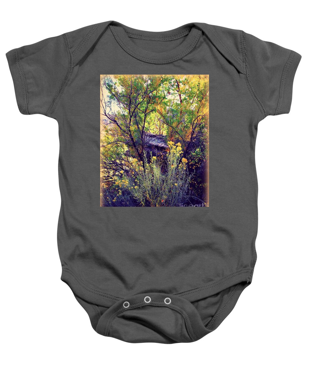 Natural Fall Arrangment Baby Onesie featuring the digital art Natural fall arrangment by Annie Gibbons