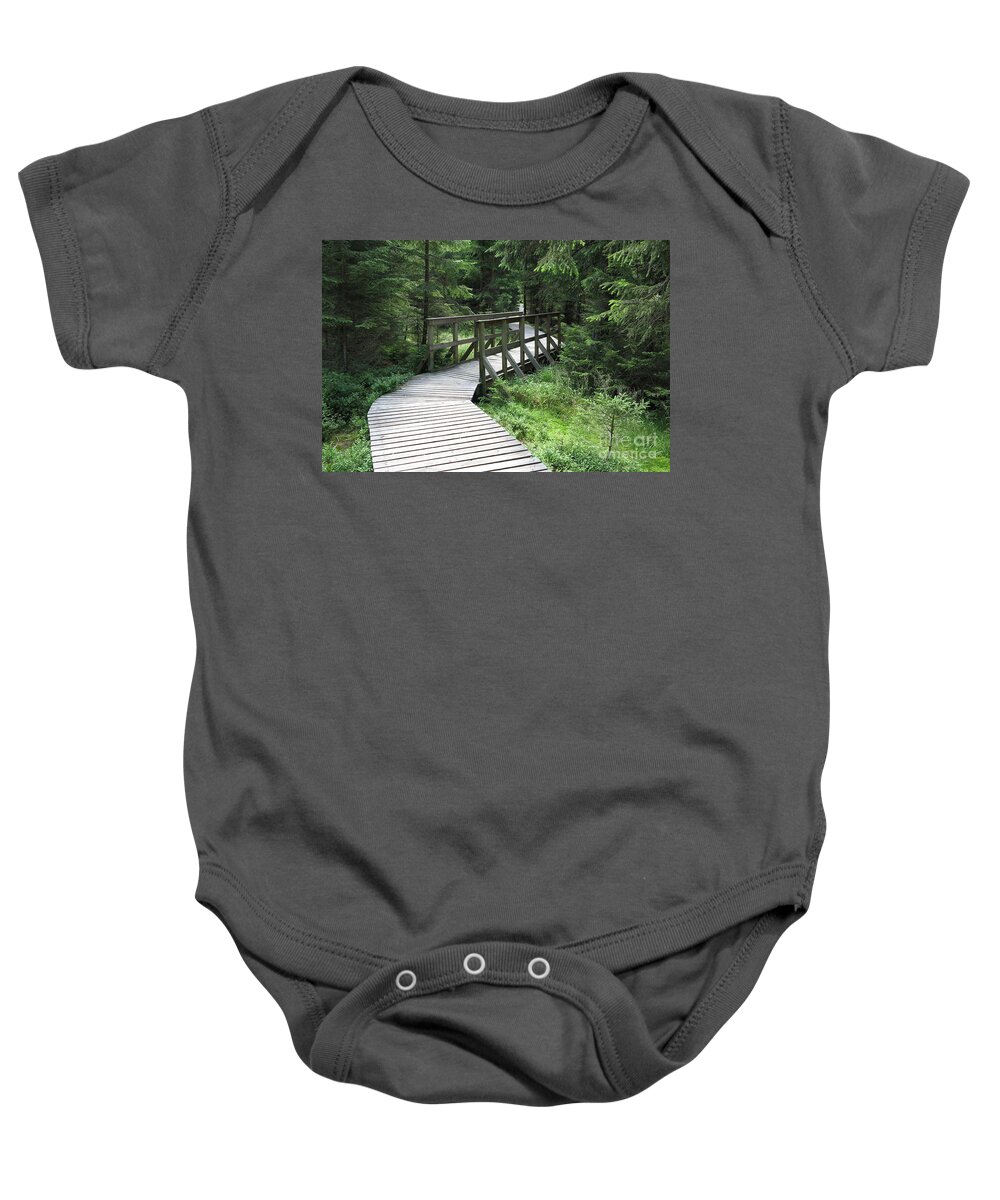 Kaiserwald Baby Onesie featuring the photograph Nature trail in a nature reserve Kladska by Michal Boubin