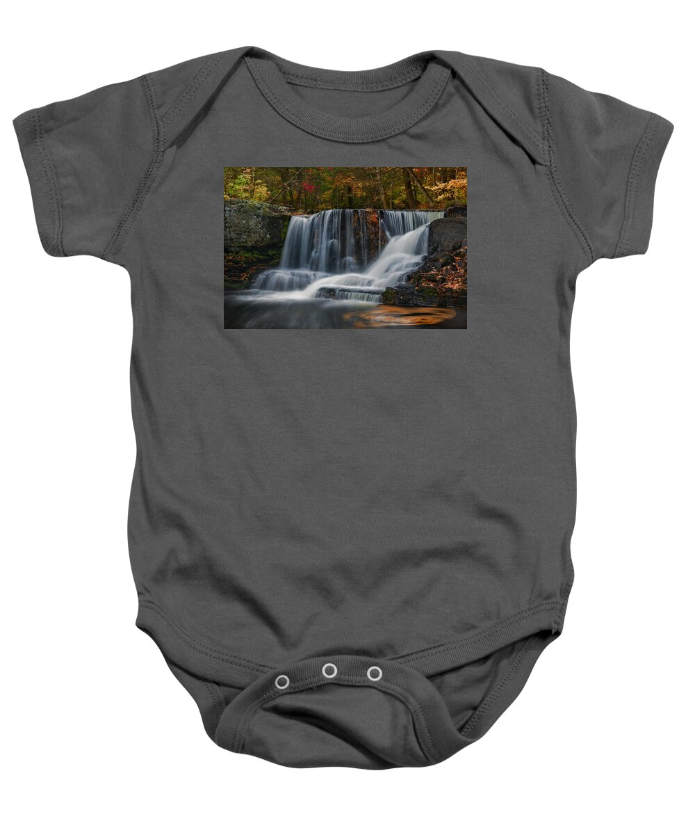 Waterfalls Baby Onesie featuring the photograph Natures Waterfall and Swirls by Susan Candelario