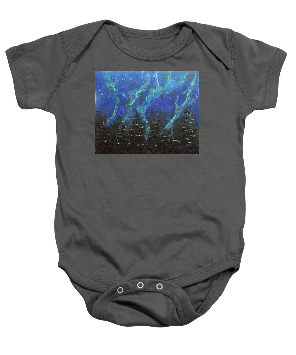 Nude Beach Baby Onesie featuring the painting Natures Wonder by Michael Fencik