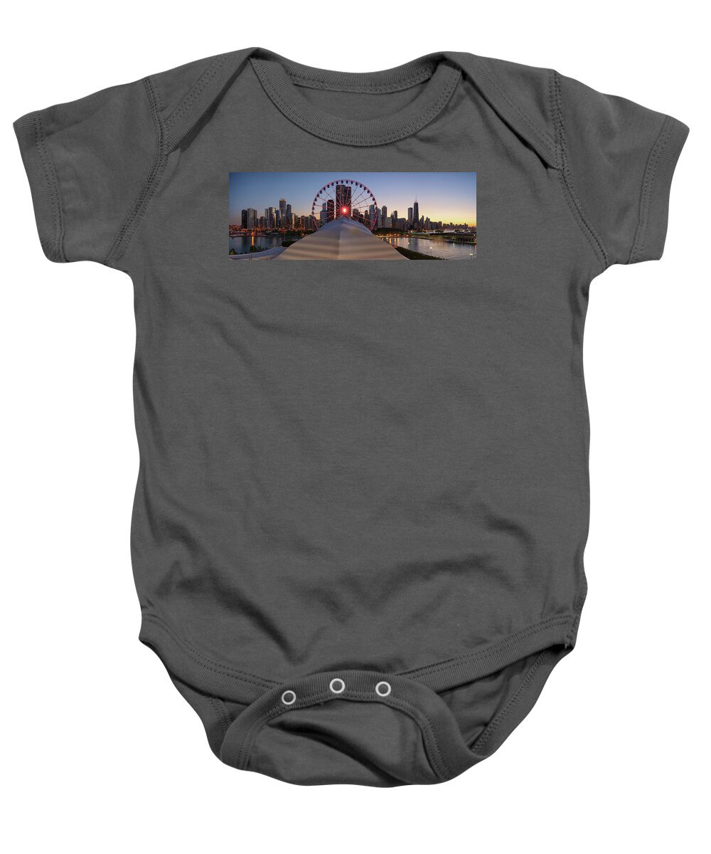 Chicago Baby Onesie featuring the photograph Navy Pier by Raf Winterpacht