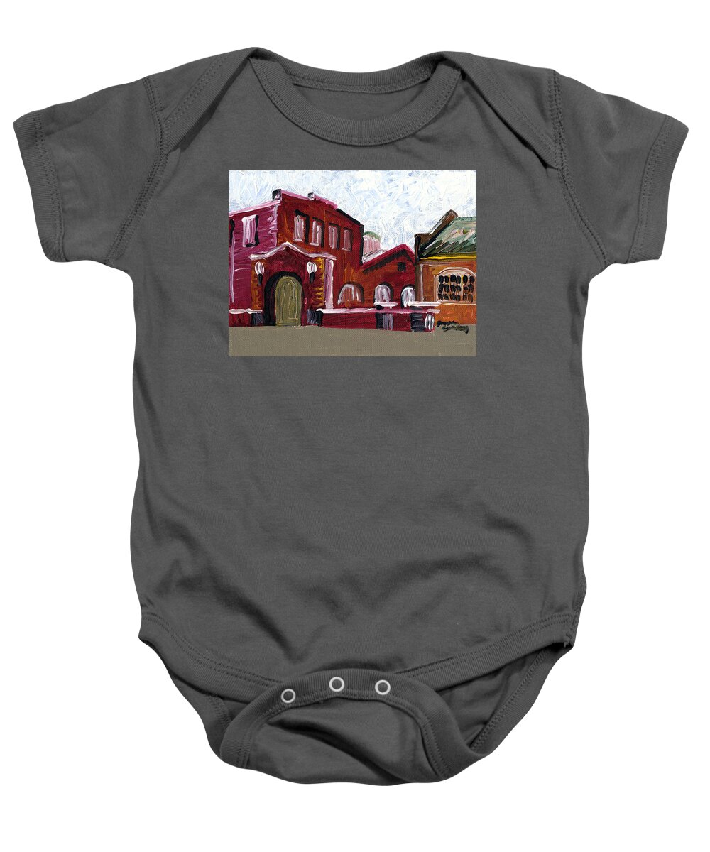 Warehouse Baby Onesie featuring the painting Nelson - Acrylic Painting by Joseph A Langley