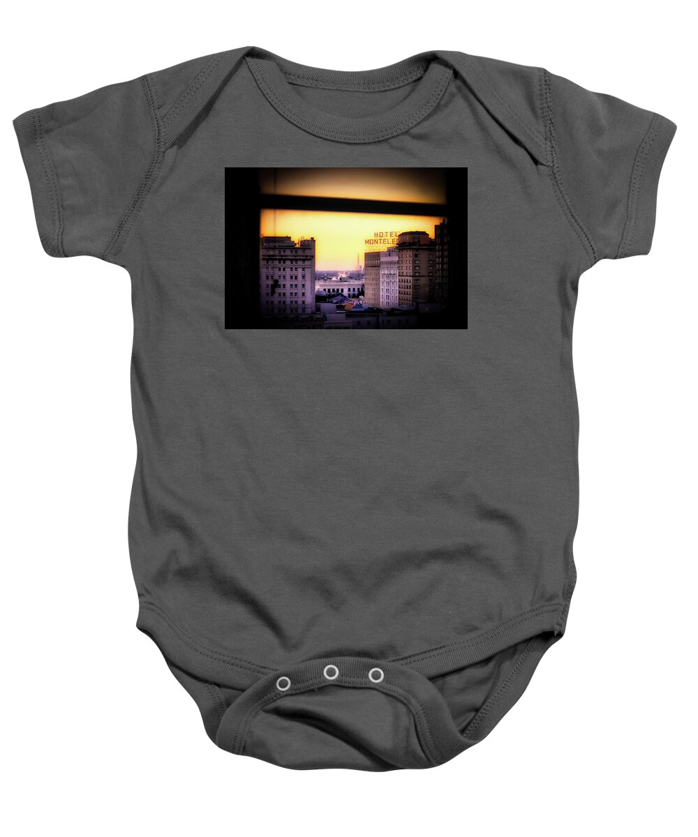 New Orleans Baby Onesie featuring the photograph New Orleans Window Sunrise by Jim Albritton
