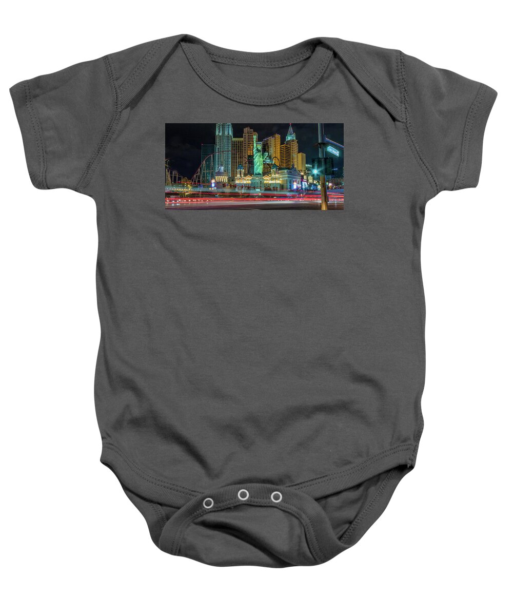  Baby Onesie featuring the photograph New York New York by Michael W Rogers