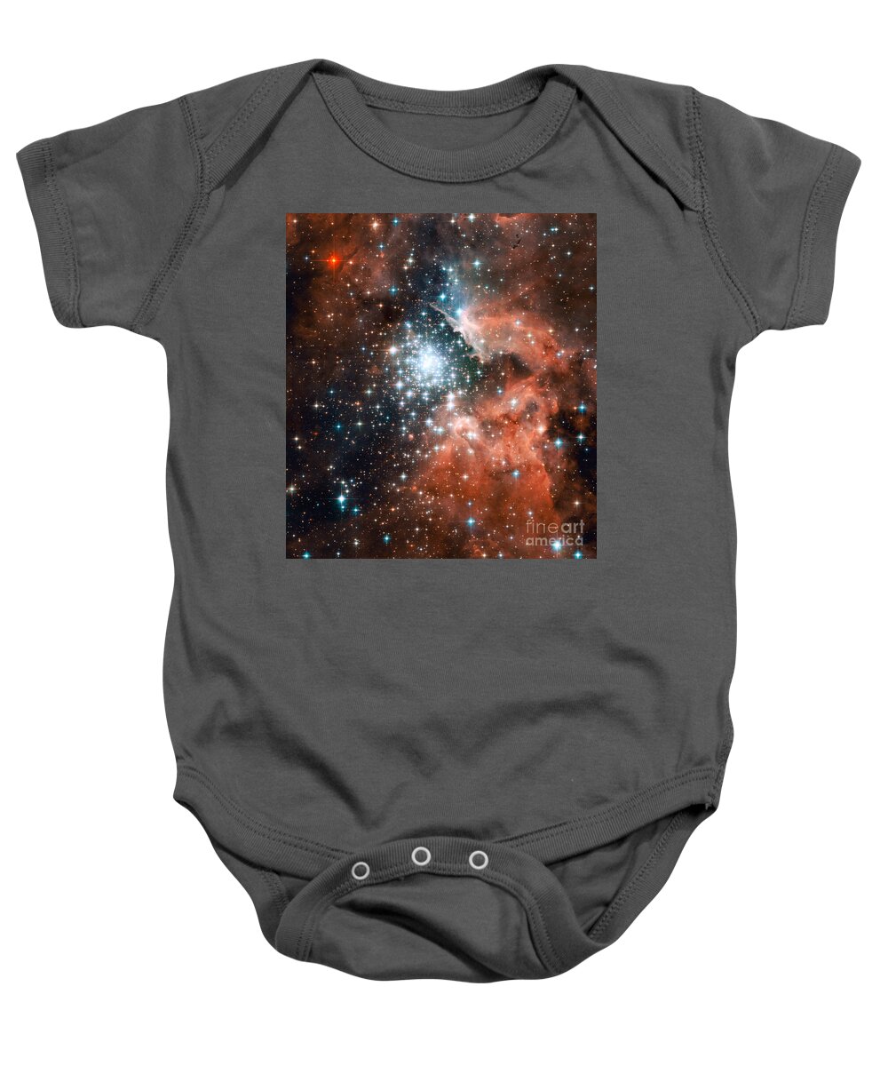 Ngc 3603 Baby Onesie featuring the photograph Ngc 3603, Giant Nebula by Nasa