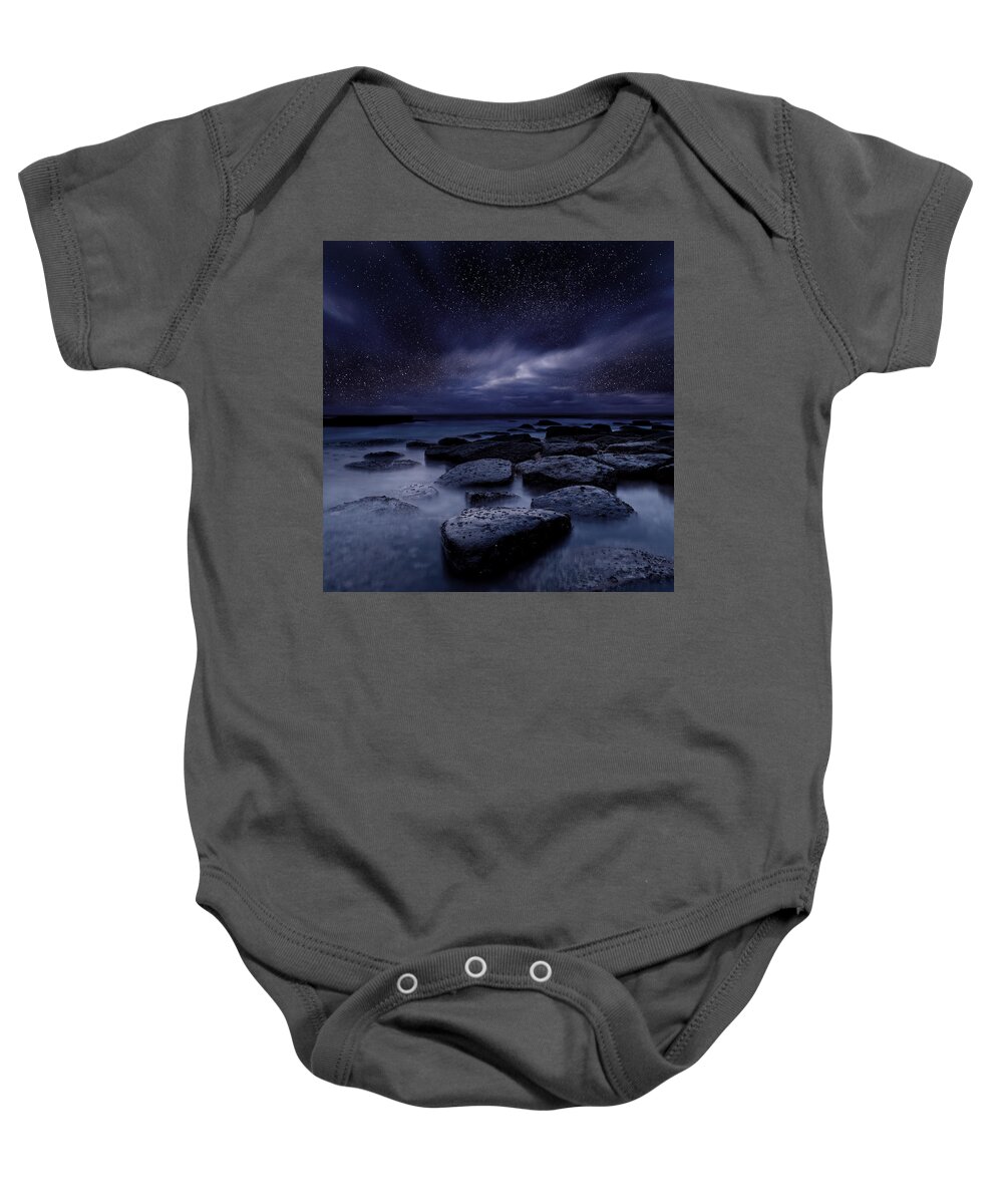 Night Baby Onesie featuring the photograph Night enigma by Jorge Maia
