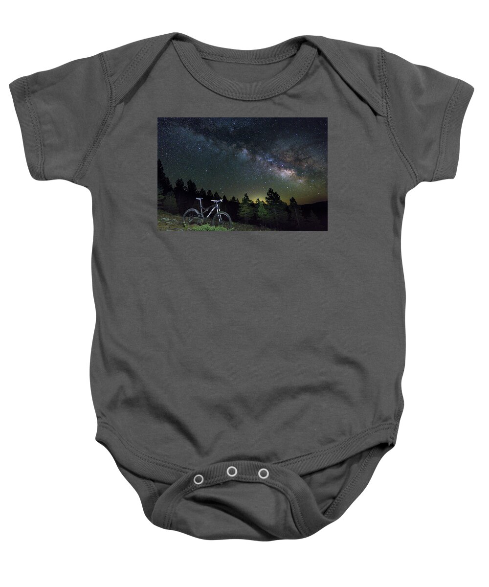 Mountain Bike Baby Onesie featuring the photograph Night Ride by Randy Robbins