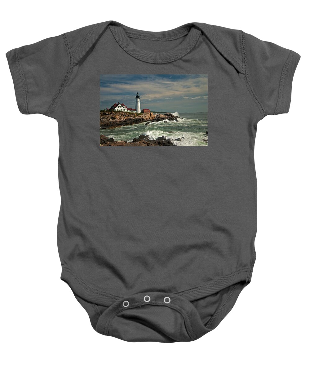Portland Headlight Baby Onesie featuring the photograph Nor-Easter by Paul Mangold
