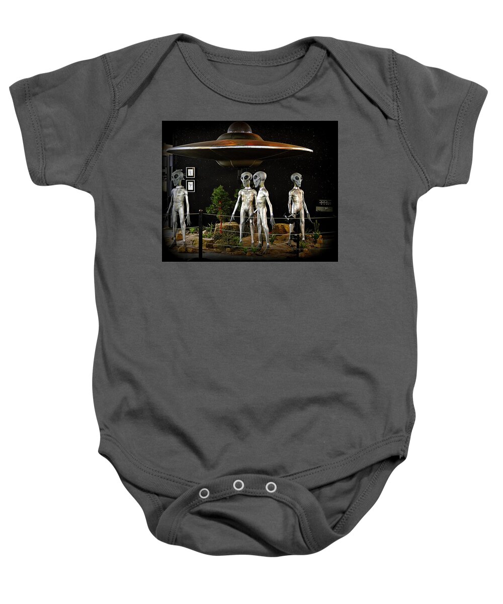Statues Baby Onesie featuring the photograph Not of this Earth by AJ Schibig