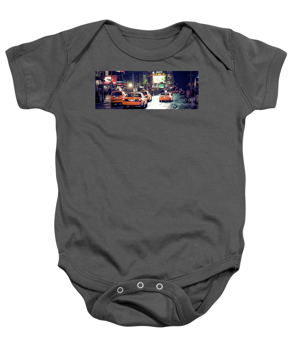 Nyc Baby Onesie featuring the photograph New York City Night Drive by RicharD Murphy