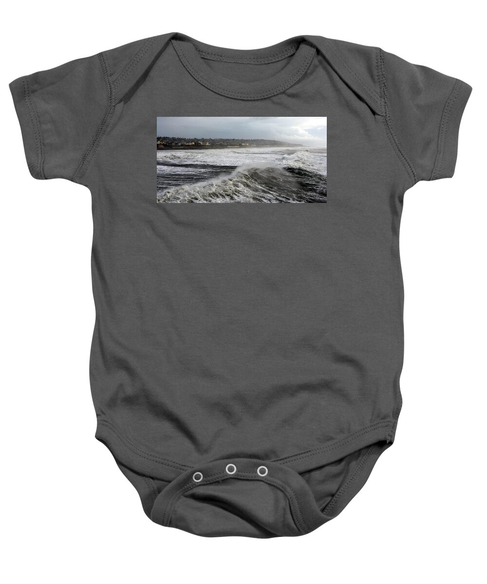 Ocean Beach Baby Onesie featuring the photograph Ocean Beach Coastline by Carla Parris