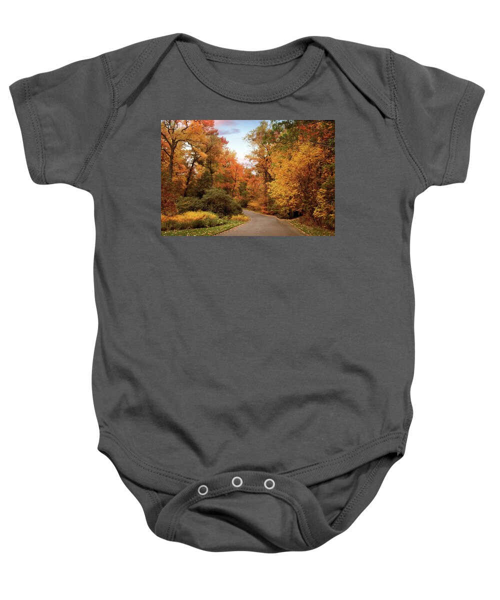 Autumn Baby Onesie featuring the photograph October Afternoon by Jessica Jenney