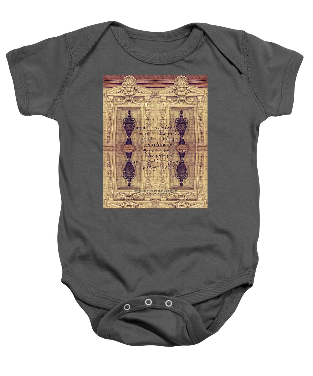 Ode To A Grecian Urn Baby Onesie featuring the photograph Ode to a Grecian Urn Palais Garnier Paris France by Beverly Claire Kaiya