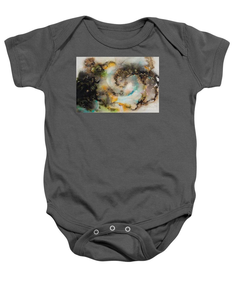  Creation Baby Onesie featuring the painting Odyessy by Lisa Debaets