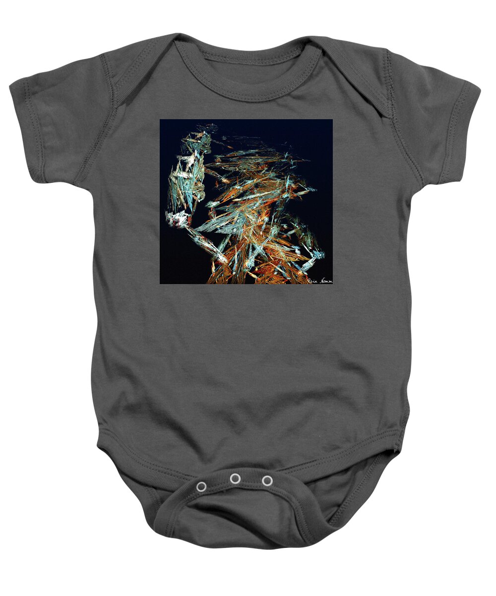  Baby Onesie featuring the digital art Off the Tracks by Rein Nomm