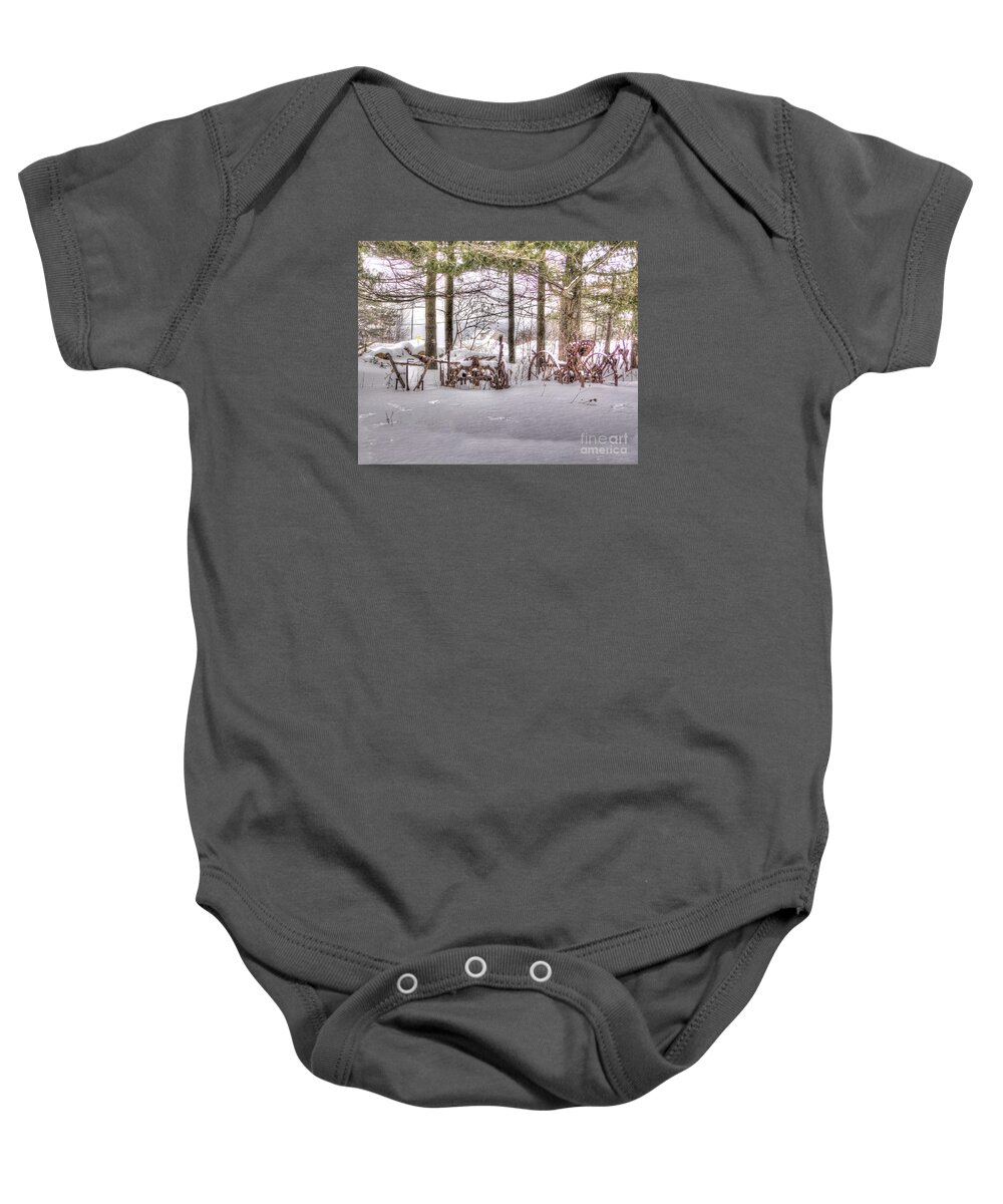 Farms Baby Onesie featuring the photograph Old 'n Rusty by Rod Best